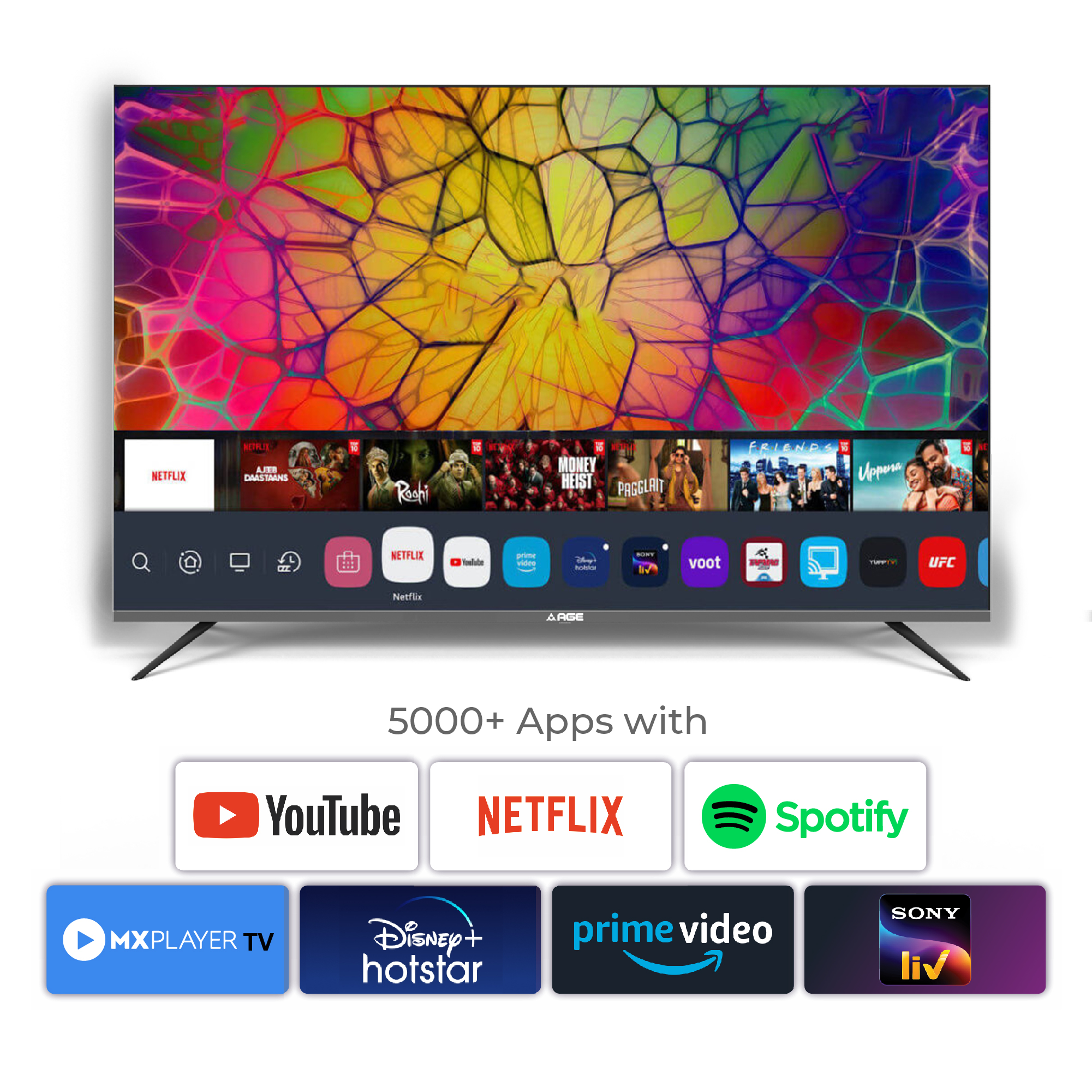 AGE 189 cm (75 inch) Ultra HD (4K) LED Smart Android TV with  AGE WebOS Series