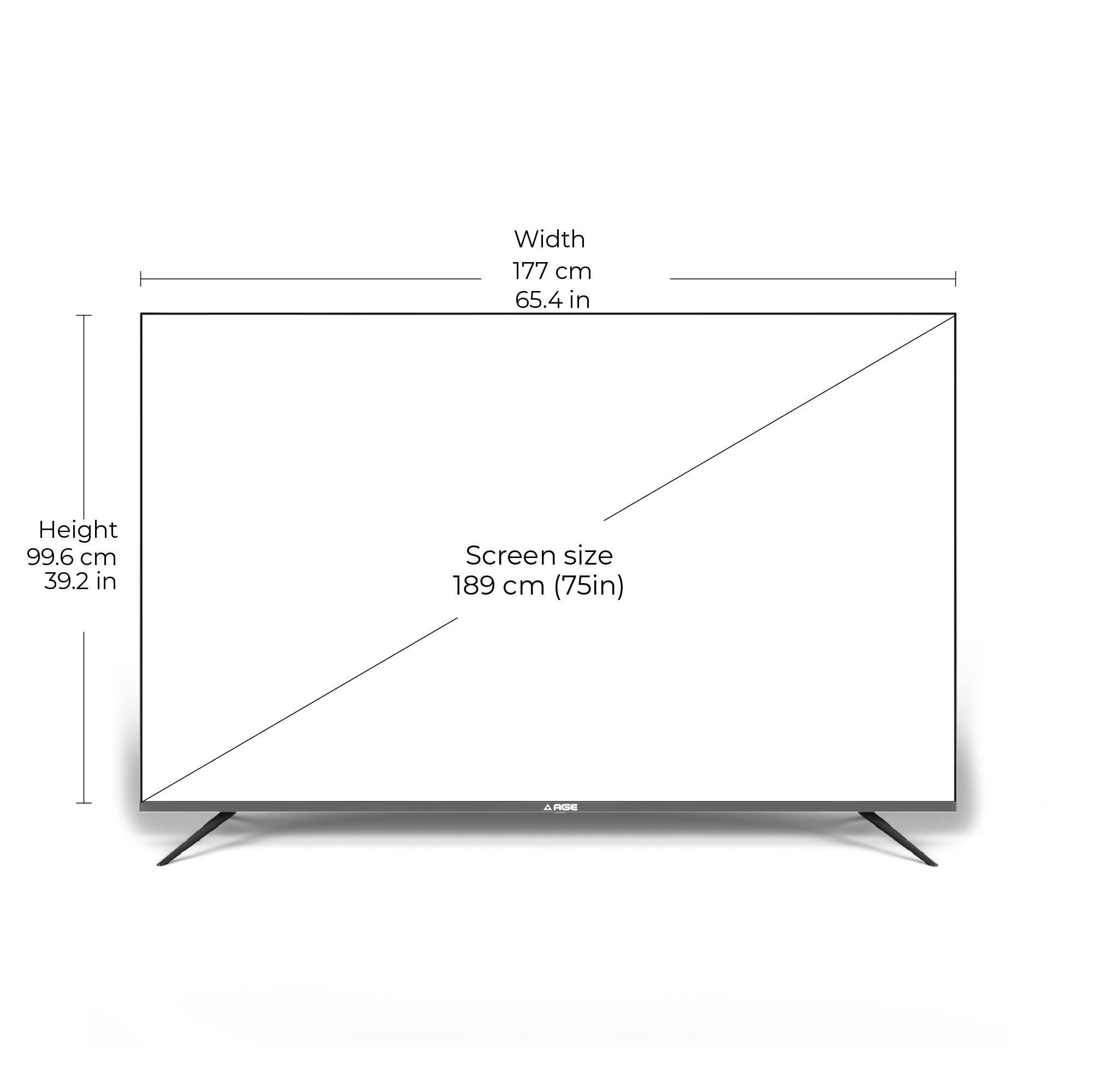 AGE 189 cm (75 inch) Ultra HD (4K) LED Smart Android TV with  AGE WebOS Series