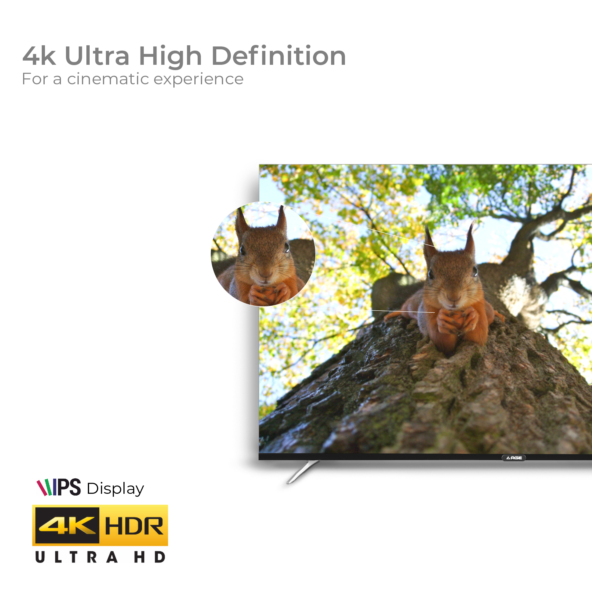 AGE 126 cm (50 inch) Ultra HD (4K) LED Smart Android TV with Certified Android TV, Chromecast Built-In, Voice Search Enabled Remote, Android 11.0, HDR 10, Ultra Slim body, Netflix, Hotstar, Amazon Prime (PRO 50 NXT VC)