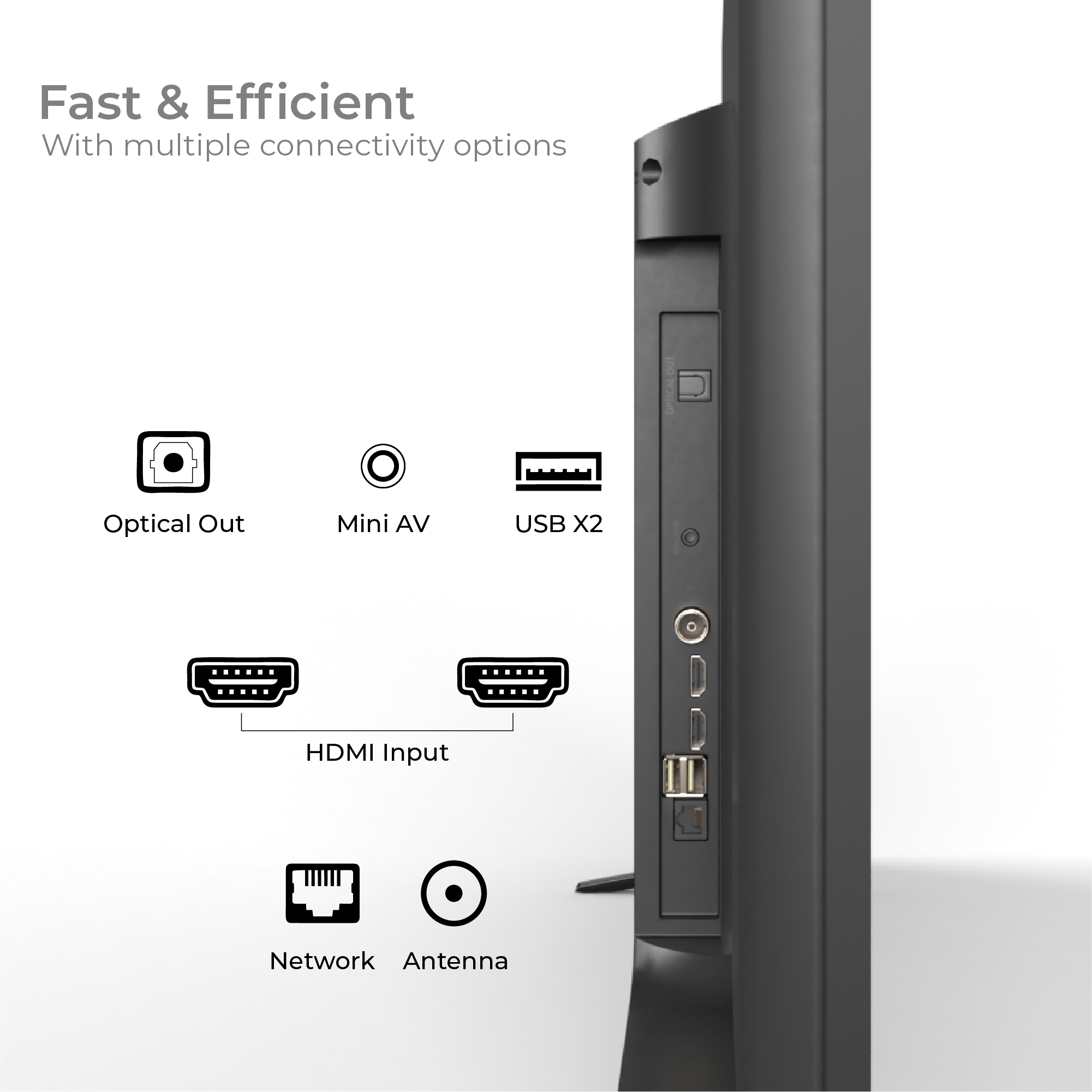 AGE 108 cm (43 inch) Full HD LED Smart Android TV with Certified Android TV, Chromecast Built-In, Voice Search Enabled Remote, Android 11.0, HDR 10, Ultra Slim body, Netflix, Hotstar, Amazon Prime (INDU 43 VC 4G)