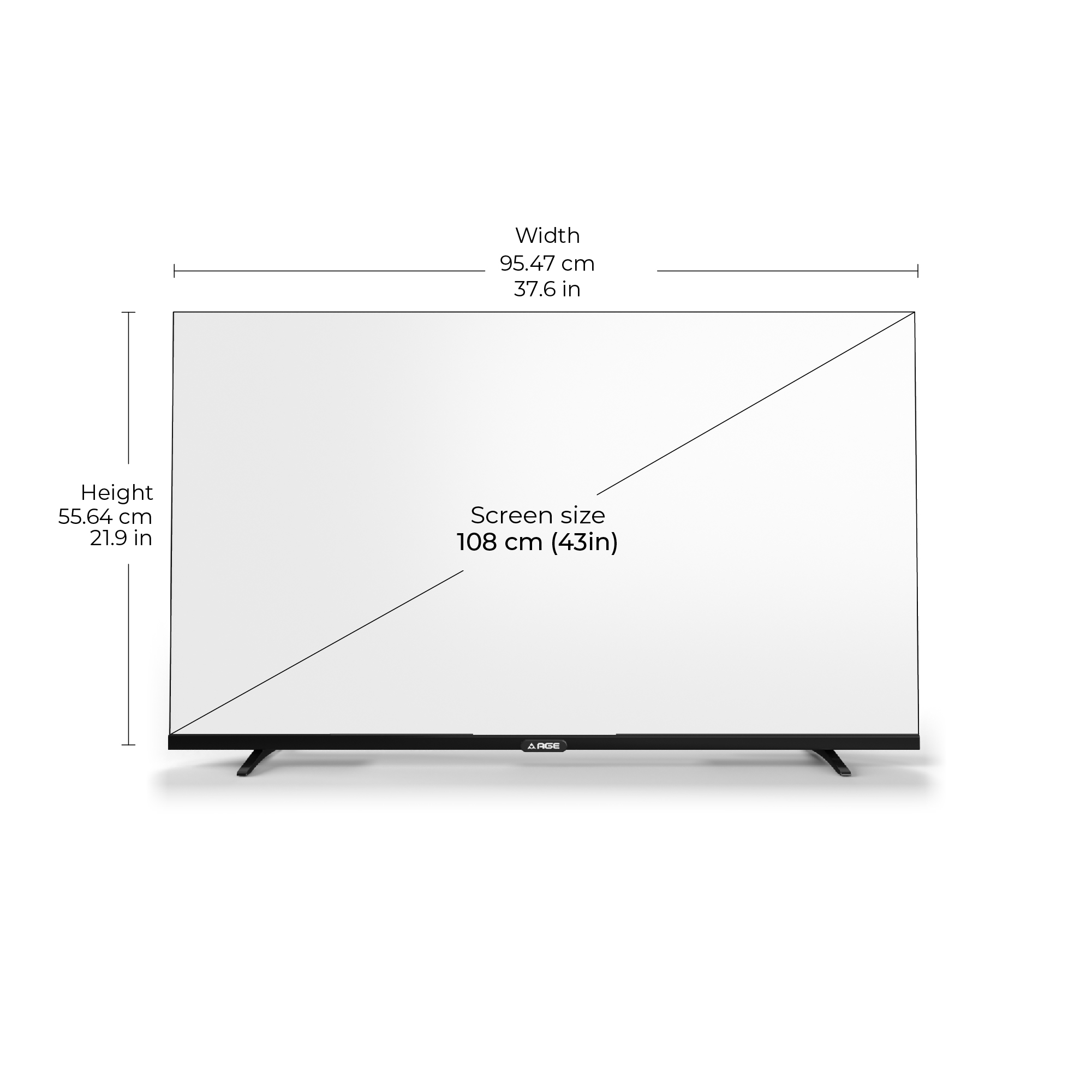 AGE 108 cm (43 inch) Full HD LED Smart Android TV with Certified Android TV, Chromecast Built-In, Voice Search Enabled Remote, Android 11.0, HDR 10, Ultra Slim body, Netflix, Hotstar, Amazon Prime (INDU 43 VC 4G)
